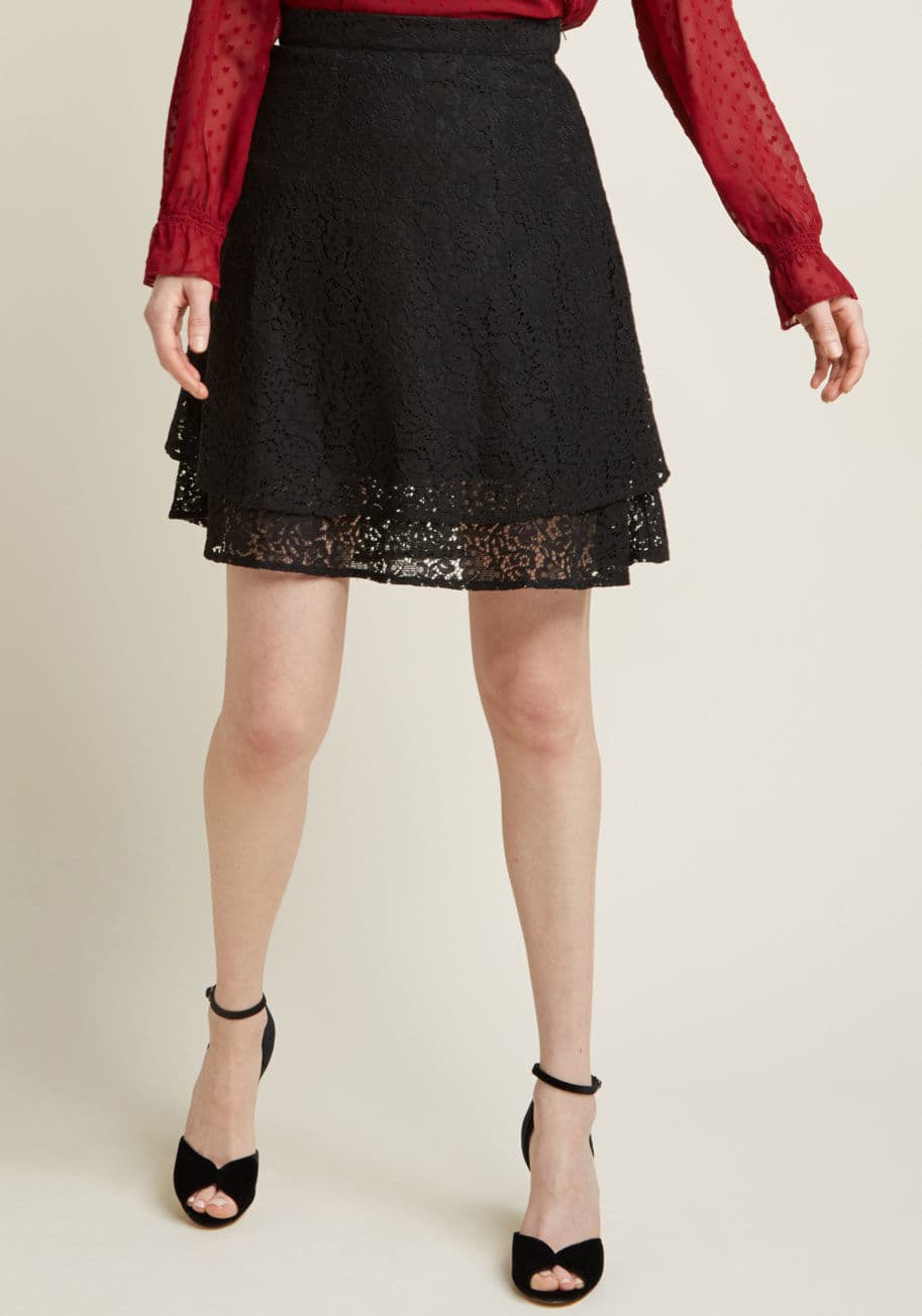 ModCloth - Lacy Lady A-Line Mini Skirt