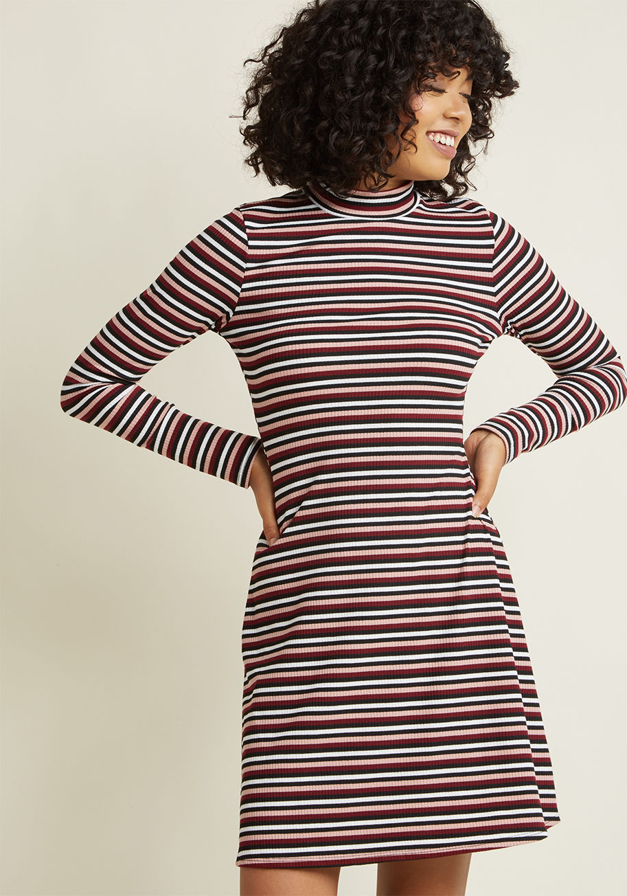 ModCloth - Led to Achieve Long Sleeve Knit Dress
