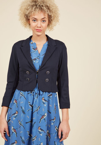 Loyal Layer Ponte Blazer by ModCloth