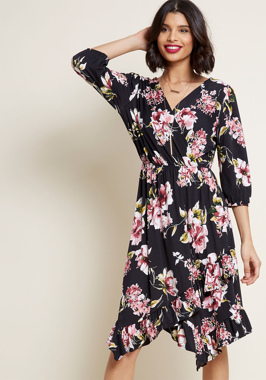 ModCloth - Made to Marvel Surplice Midi Dress