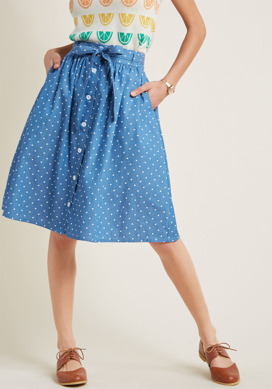 ModCloth - Park Bench Artistry A-Line Skirt with Pockets
