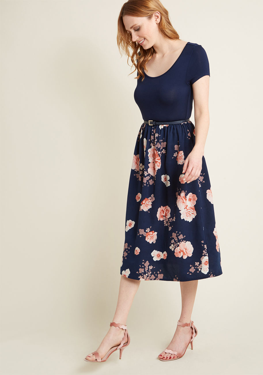 ModCloth - Patio Gathering Floral Midi Dress