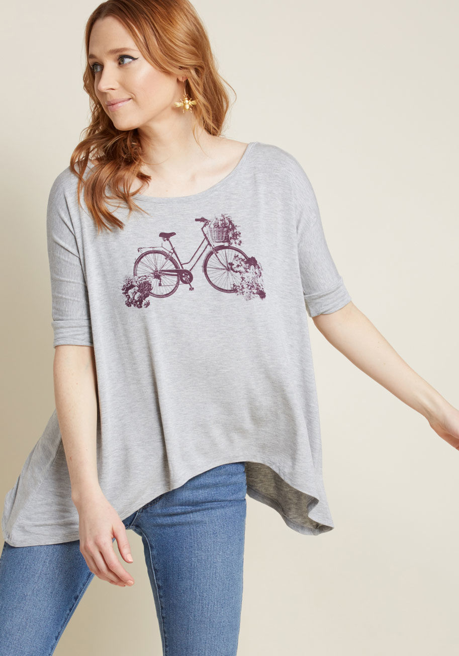 Petals to the Metal Graphic Top by ModCloth
