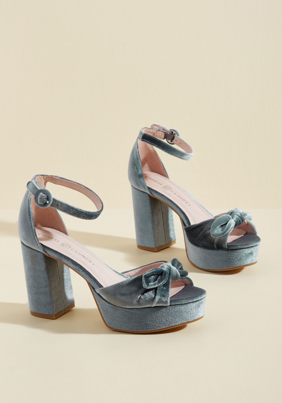 ModCloth - Platform Sass Velvet Heel