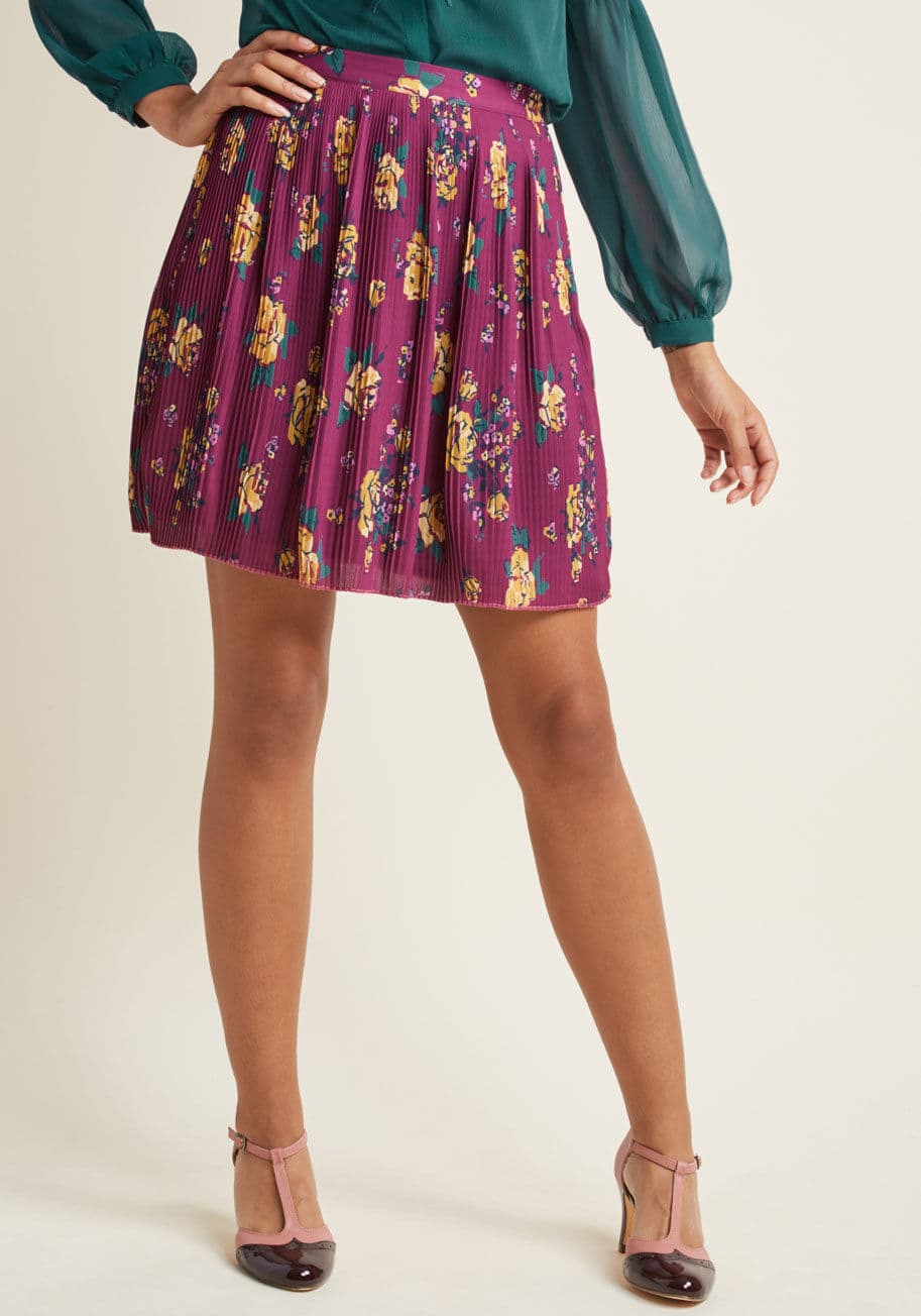 ModCloth - Pleated Chiffon Mini Skirt