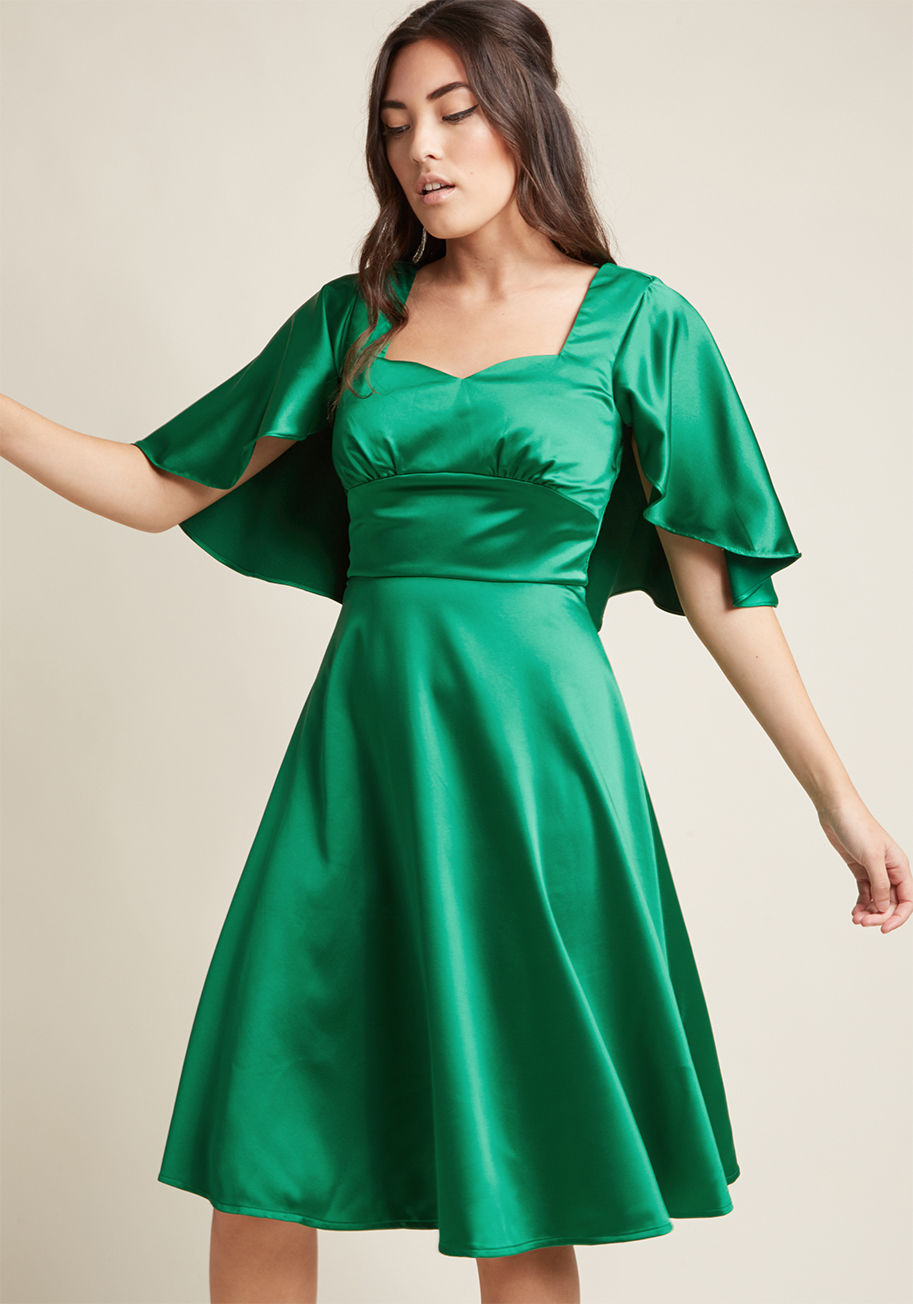 Retro Revelry Cape Dress by ModCloth