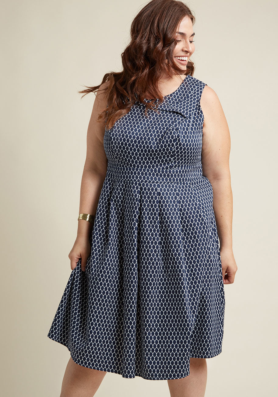 ModCloth - Retro Sentiment Cotton A-Line Dress