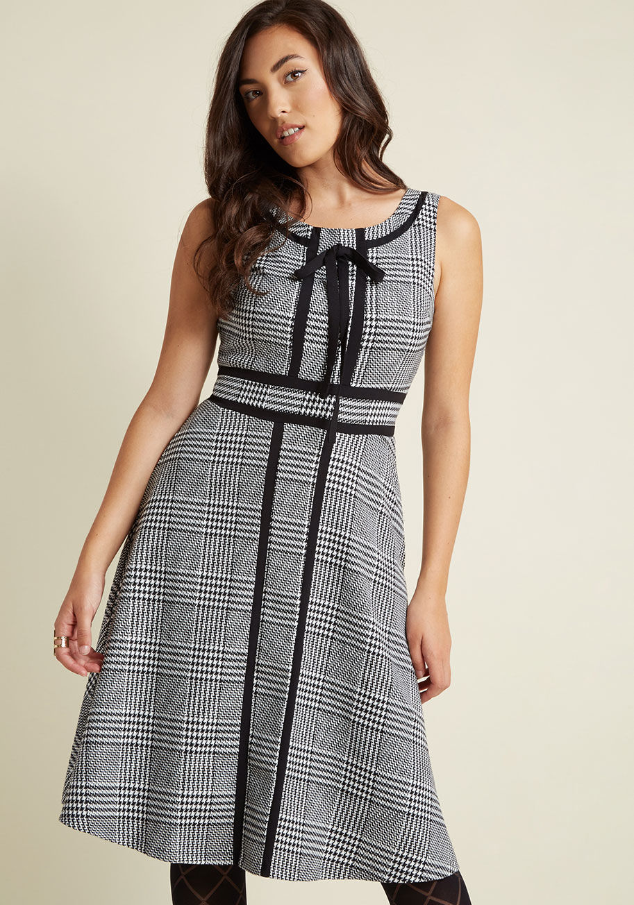 ModCloth - Retro Tailored A-Line Dress with Trim