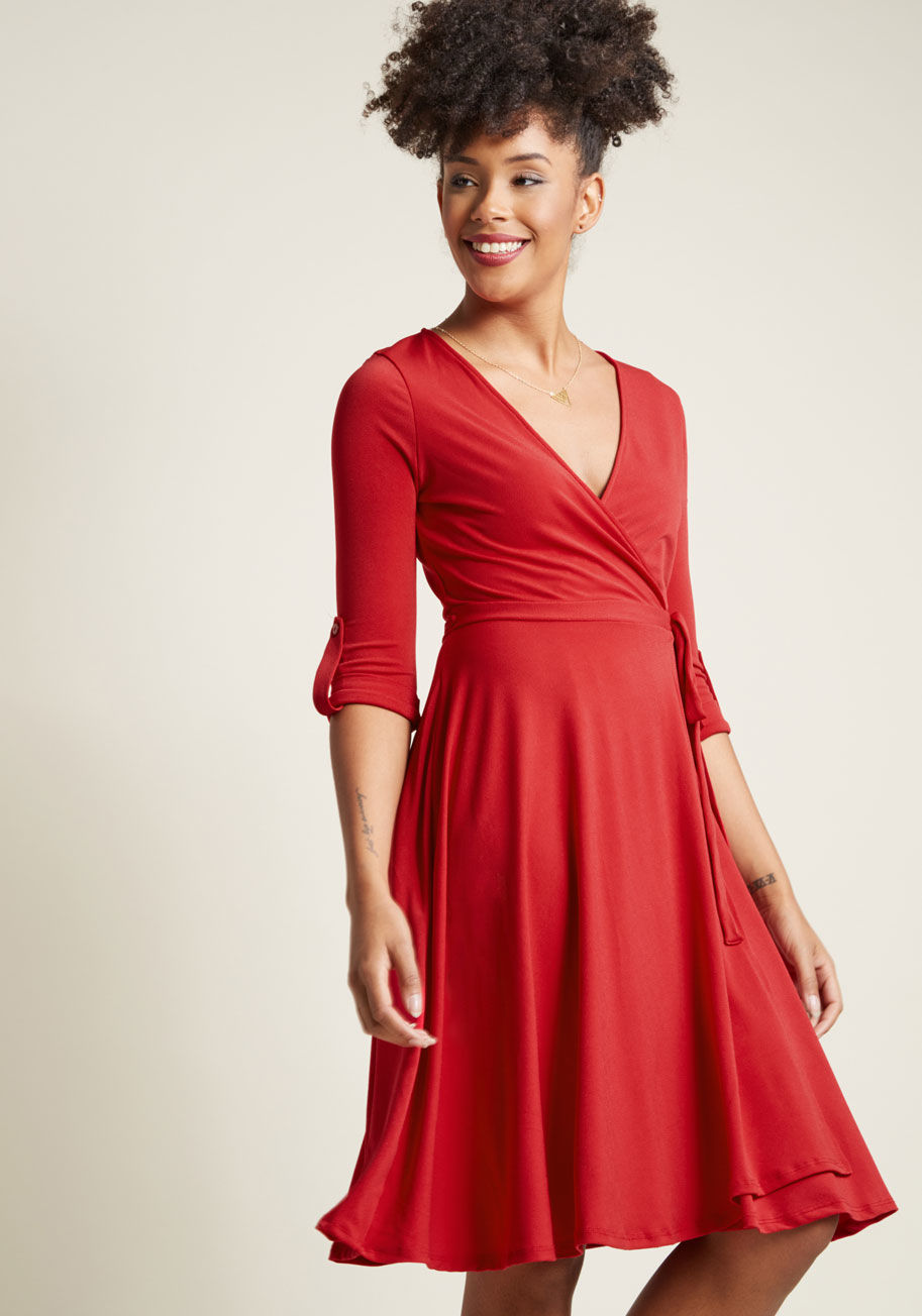 Say Yes to Timeless Wrap Dress by ModCloth