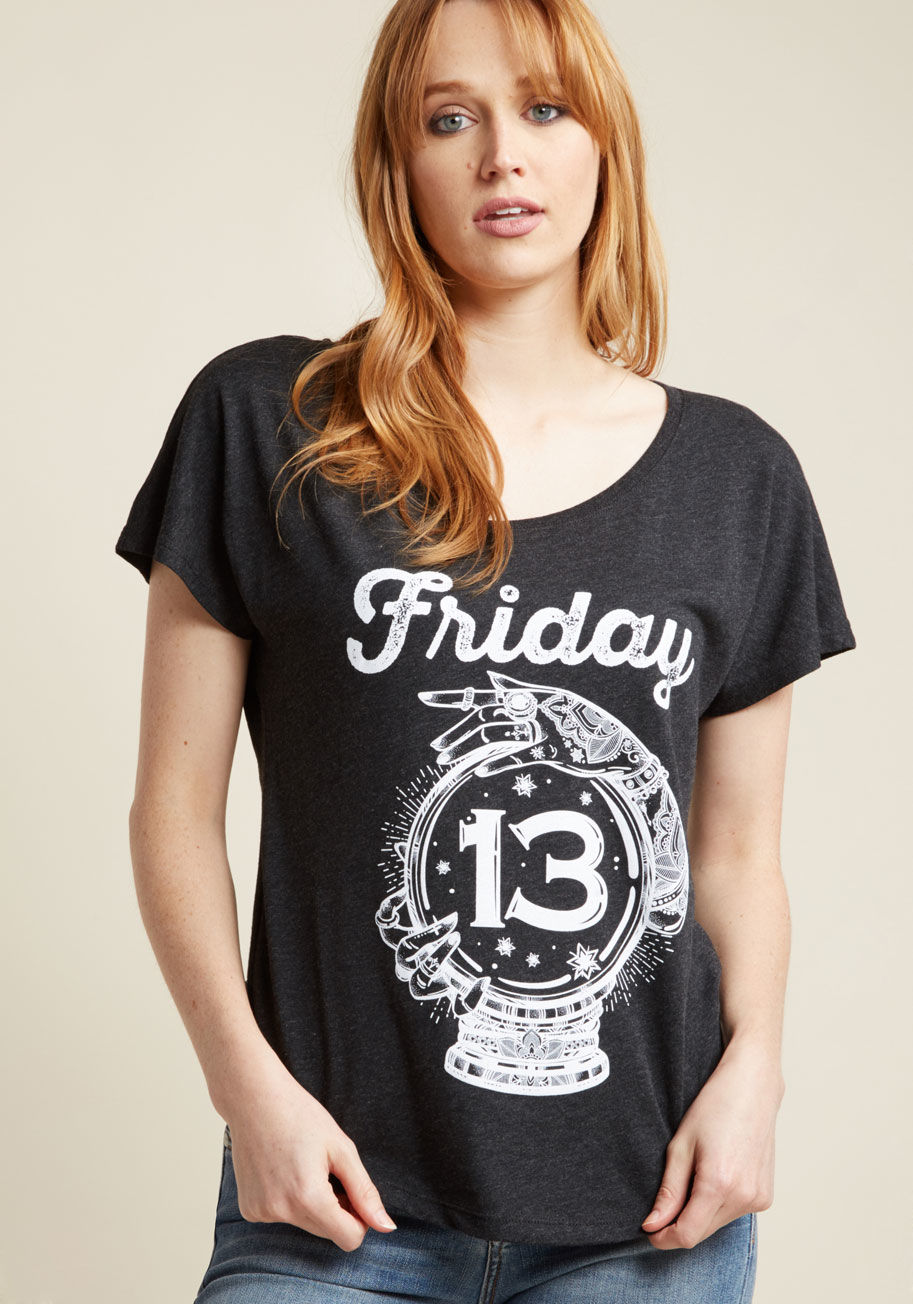 ModCloth - Scheduled Superstition Graphic T-Shirt