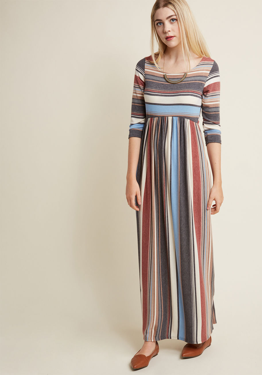 Seasoned Traveler Knit Maxi Dress by ModCloth