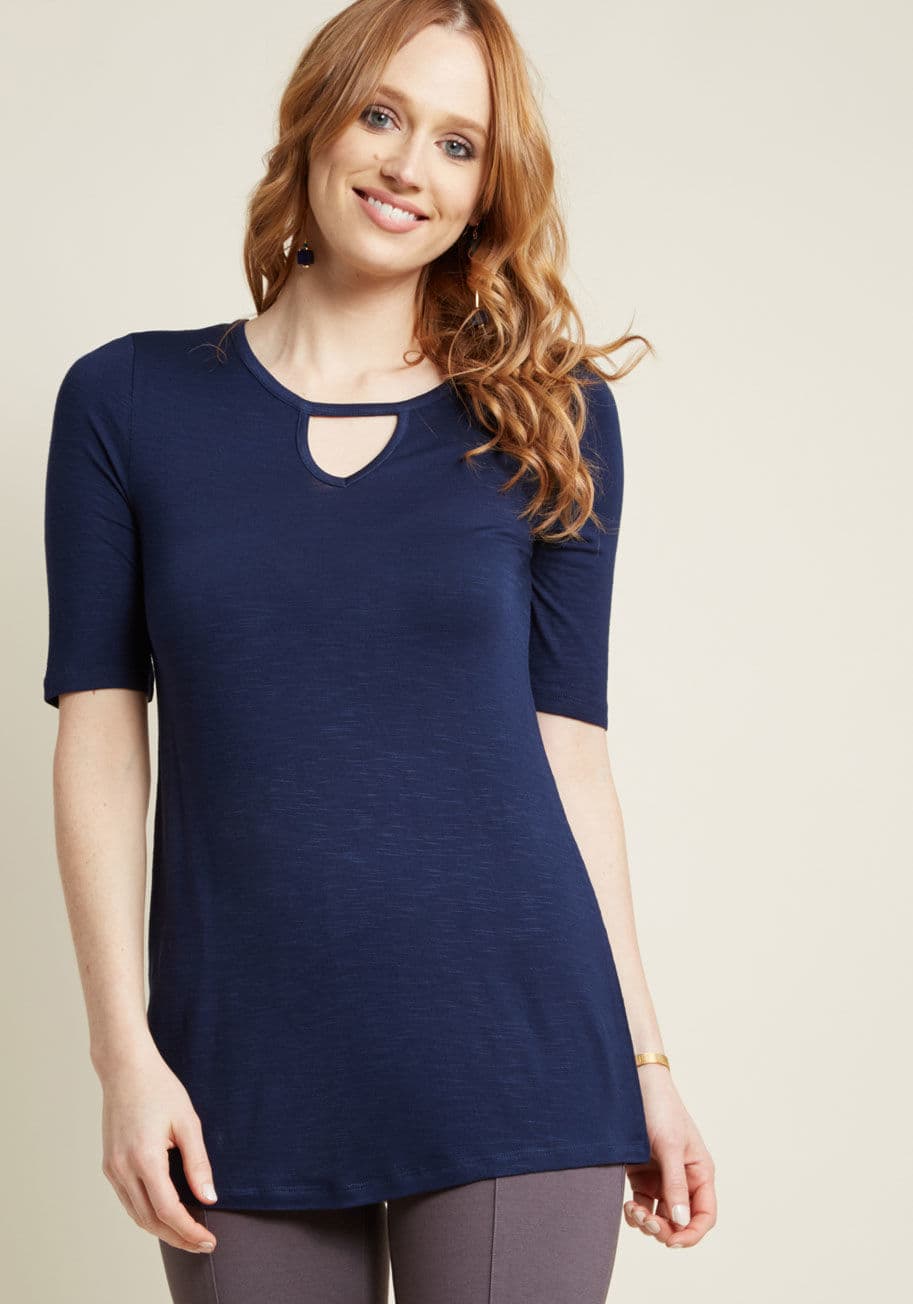 Simple Is In Keyhole Top by ModCloth