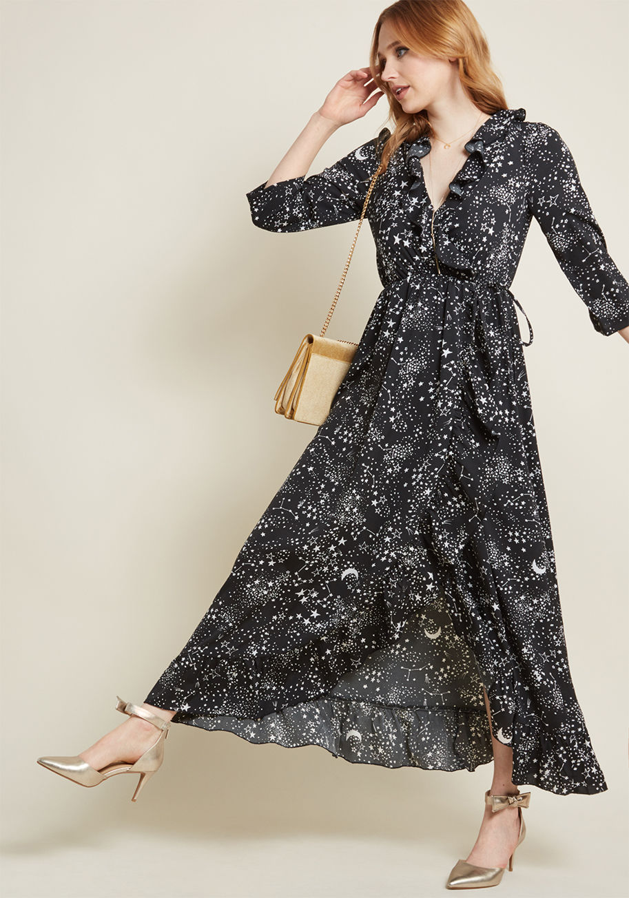 ModCloth - Stylish Seeker Ruffled Maxi Dress