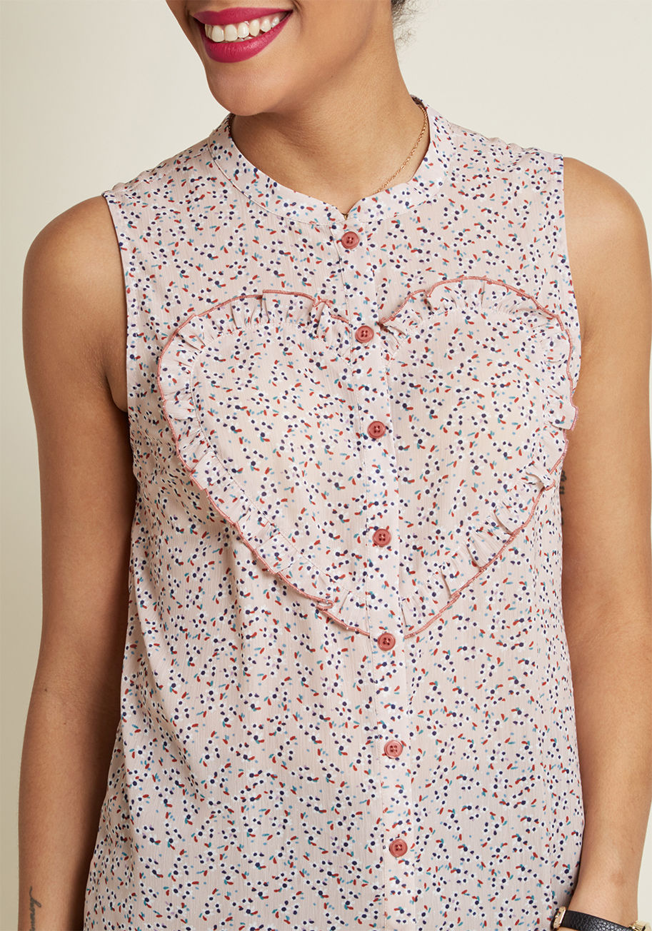 Sweet and Smart Sleeveless Top by ModCloth