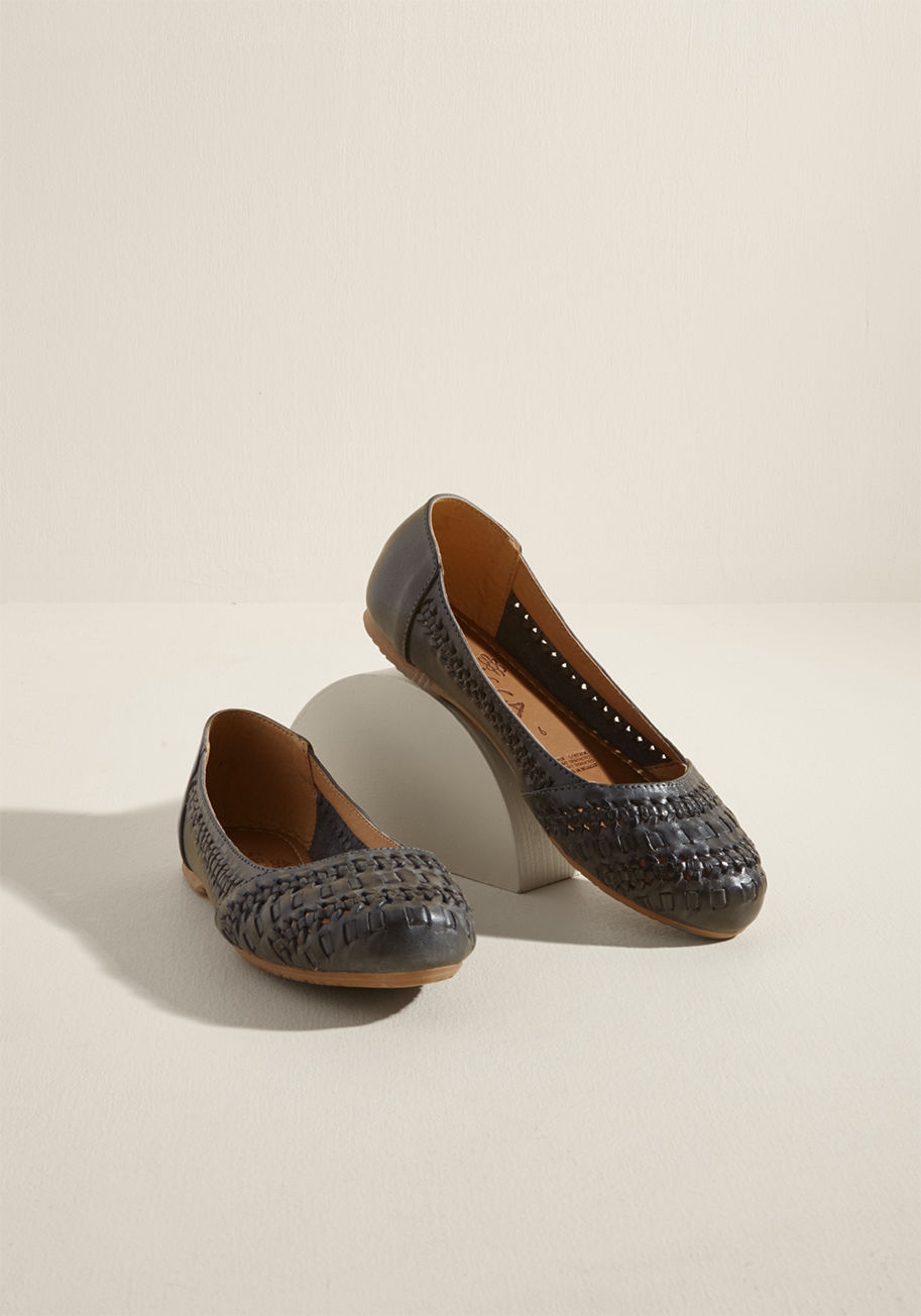 ModCloth - The Woven One Leather Flat