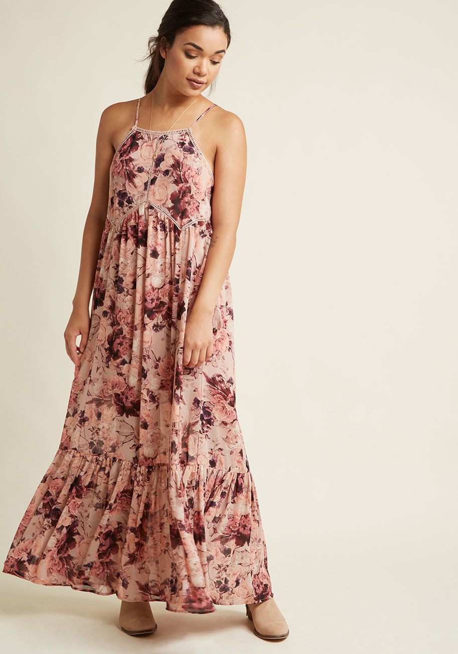 ModCloth - What Flows Around Floral Maxi Dress