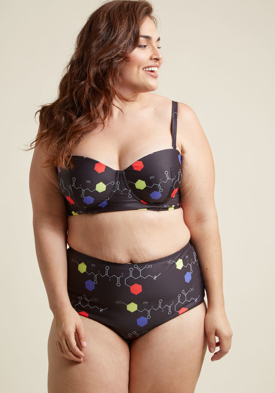 ModCloth - You've Got Chemistry High-Waisted Bikini Bottom