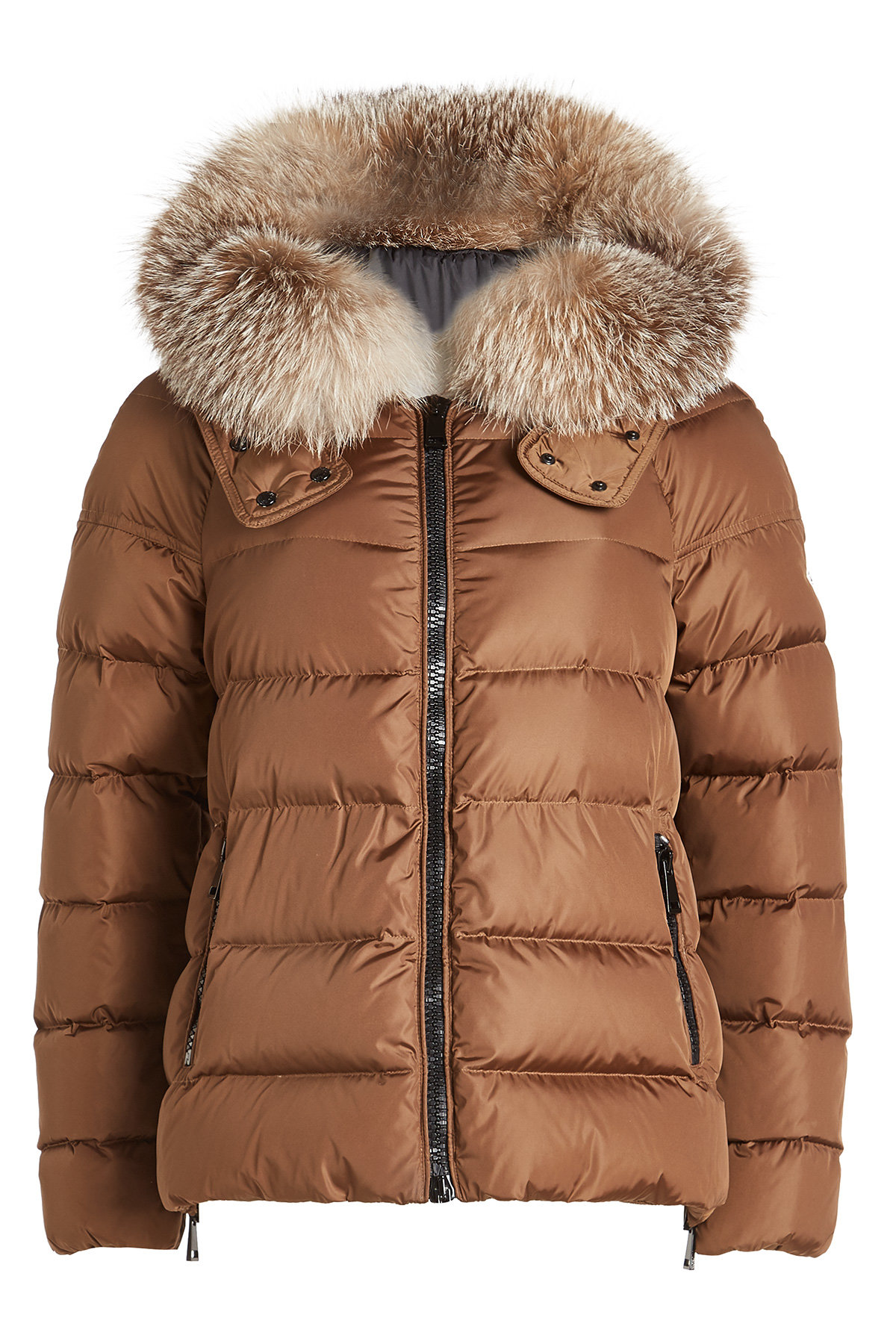 Chitalpa Quilted Down Jacket with Fur-Trimmed Hood by Moncler