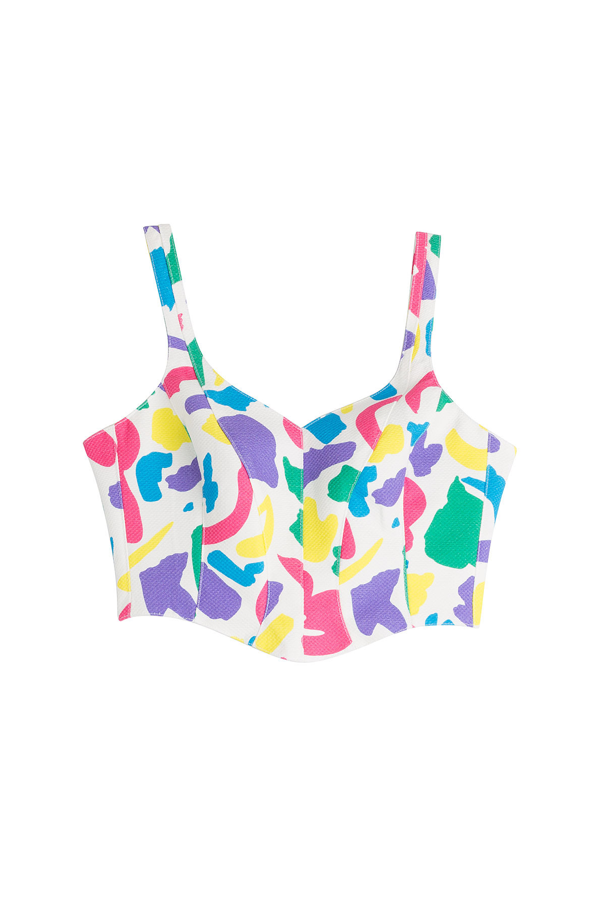 Printed Cotton Top by Moschino