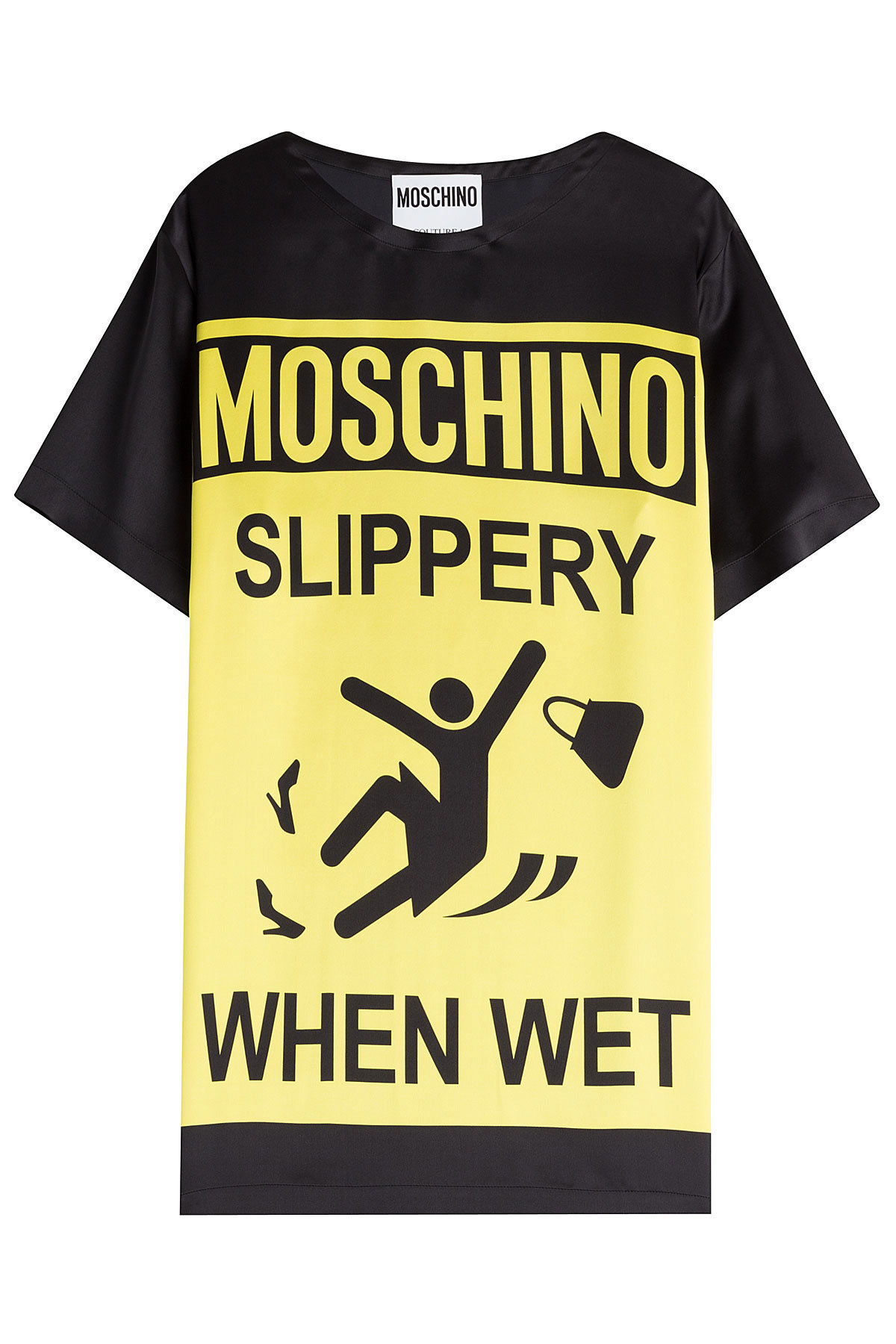 Moschino - Printed Silk T-Shirt Dress