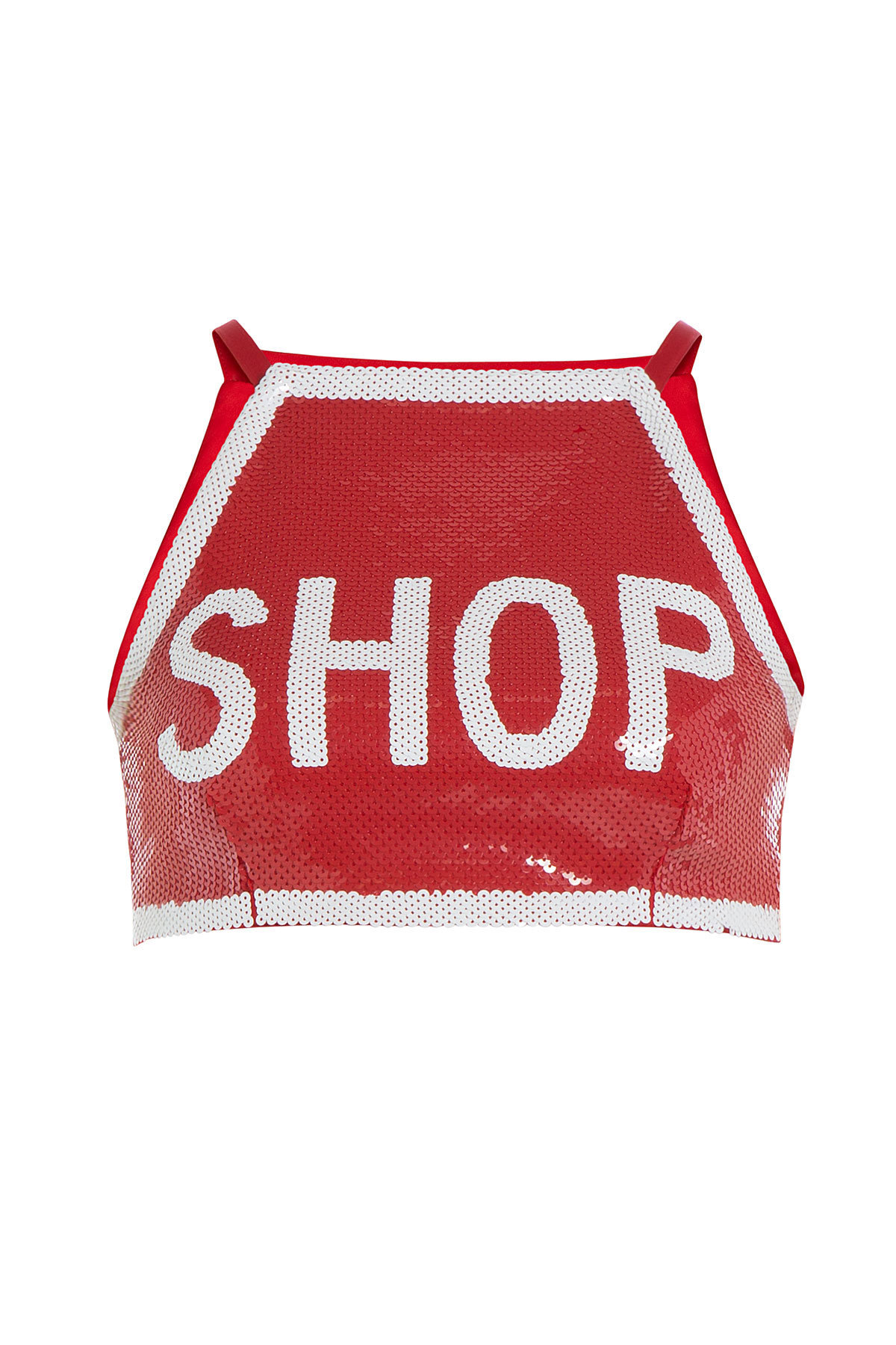 Sequin Crop Top by Moschino