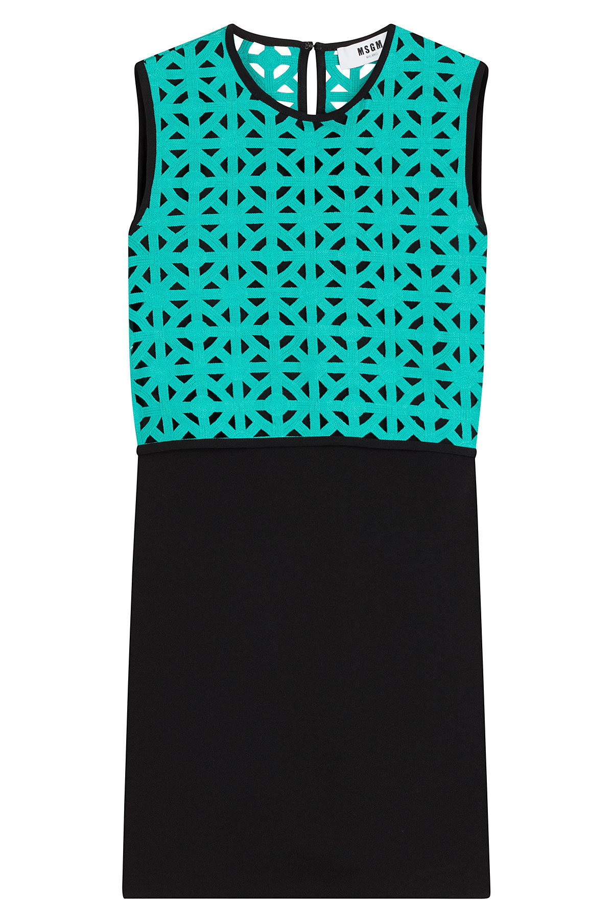 MSGM - Cotton Sheath Dress with Crochet Top