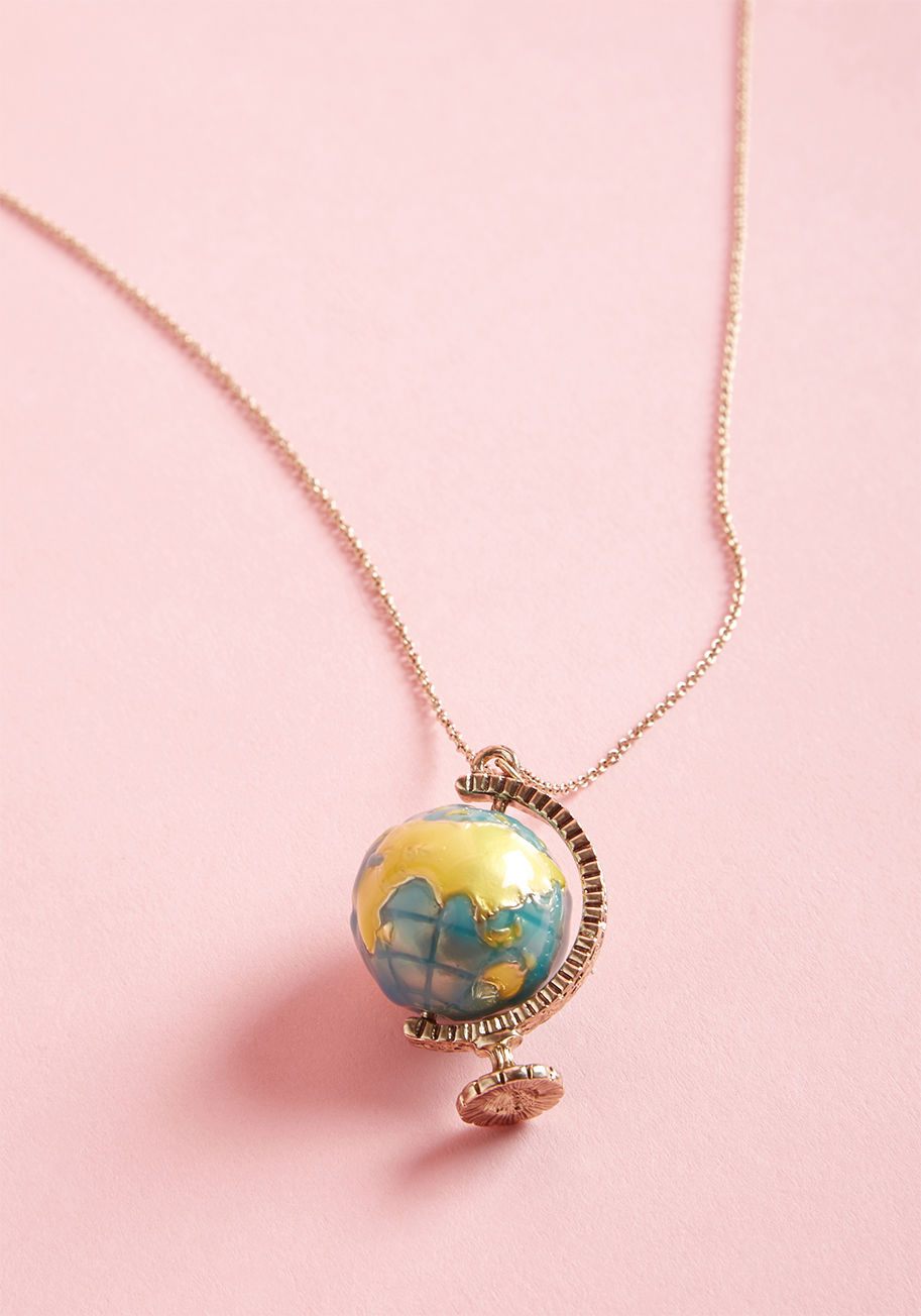 MTM10-1035 - In those moments where you desire to express your international adoration, choose this pendant necklace - a ModCloth exclusive! What was once an iconic desk accessory has now become the subject of this unique accessory, gleaming with gold accents compleme
