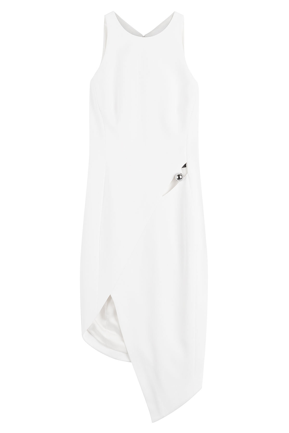 Mugler - Asymmetric Dress with Embellished Cutout