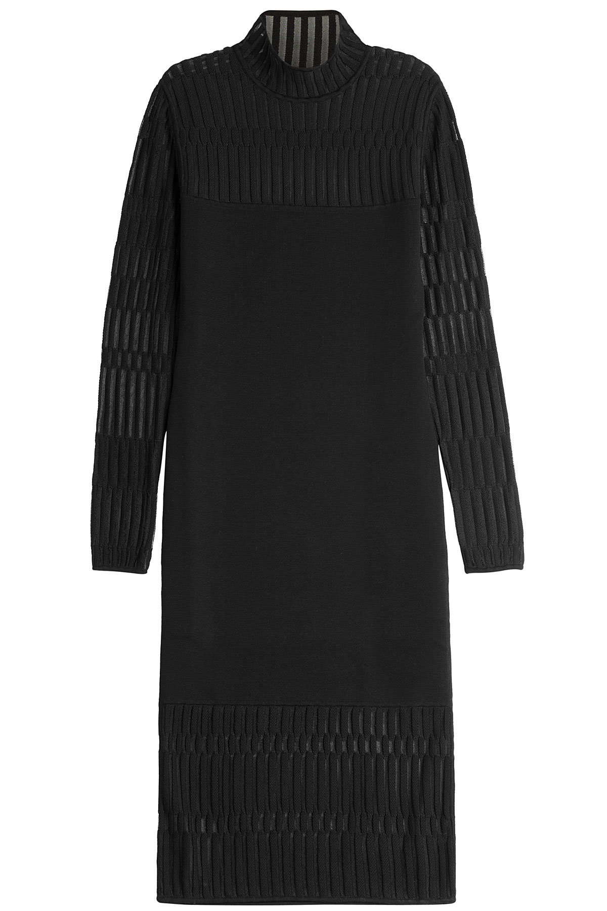 Wool Dress with Sheer Inserts by Mugler