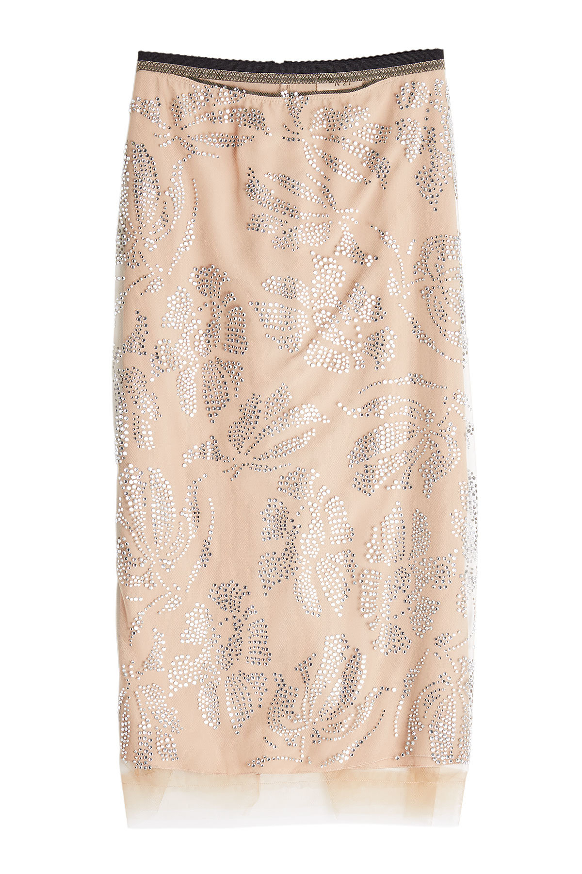 N°21 - Embellished Skirt with Chiffon Hem