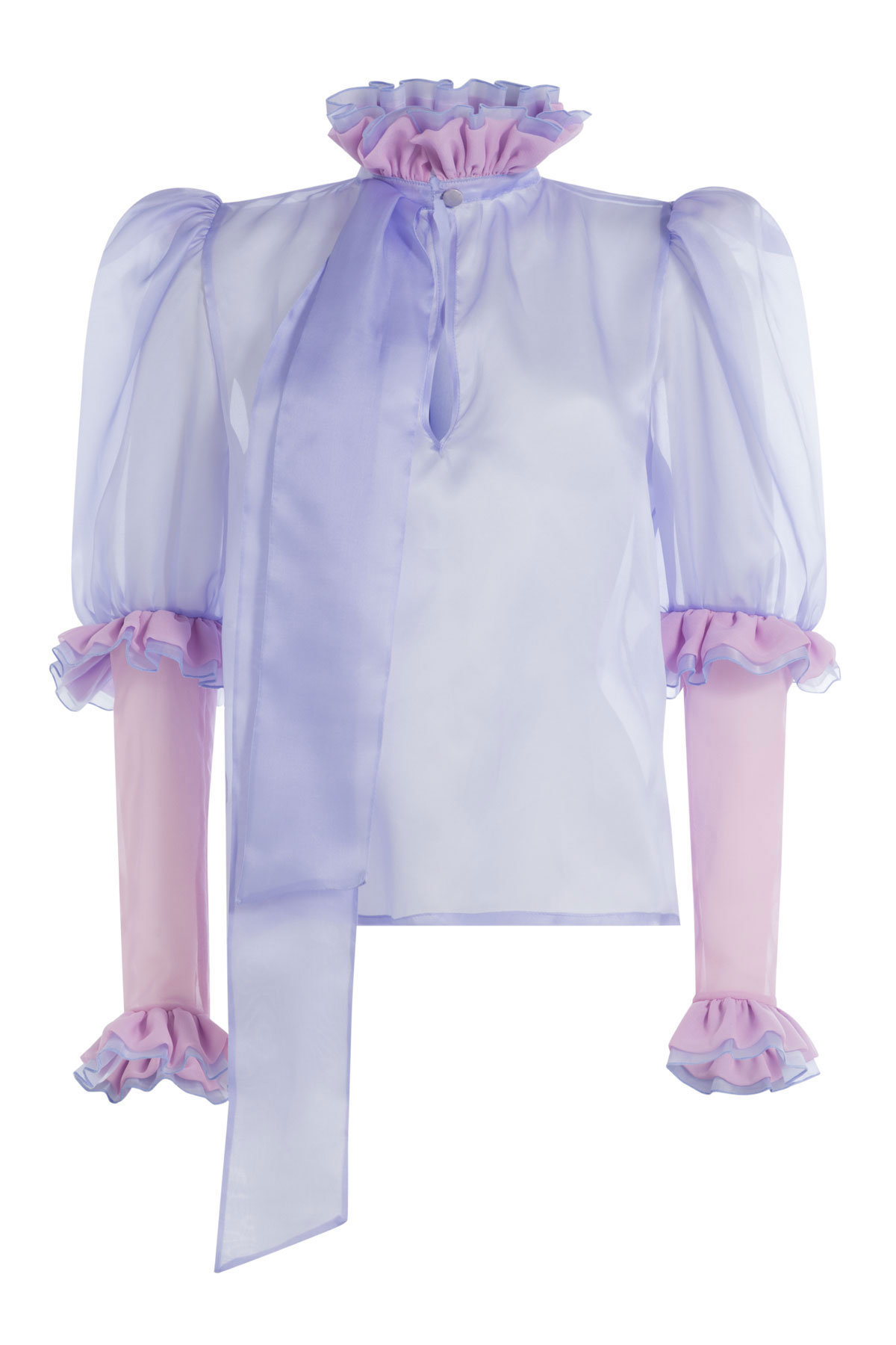 Natasha Zinko - Silk Chiffon Blouse with Ruffles