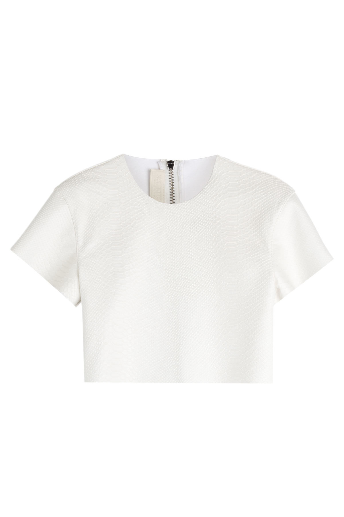 Neil Barrett - Embossed Leather Crop Top