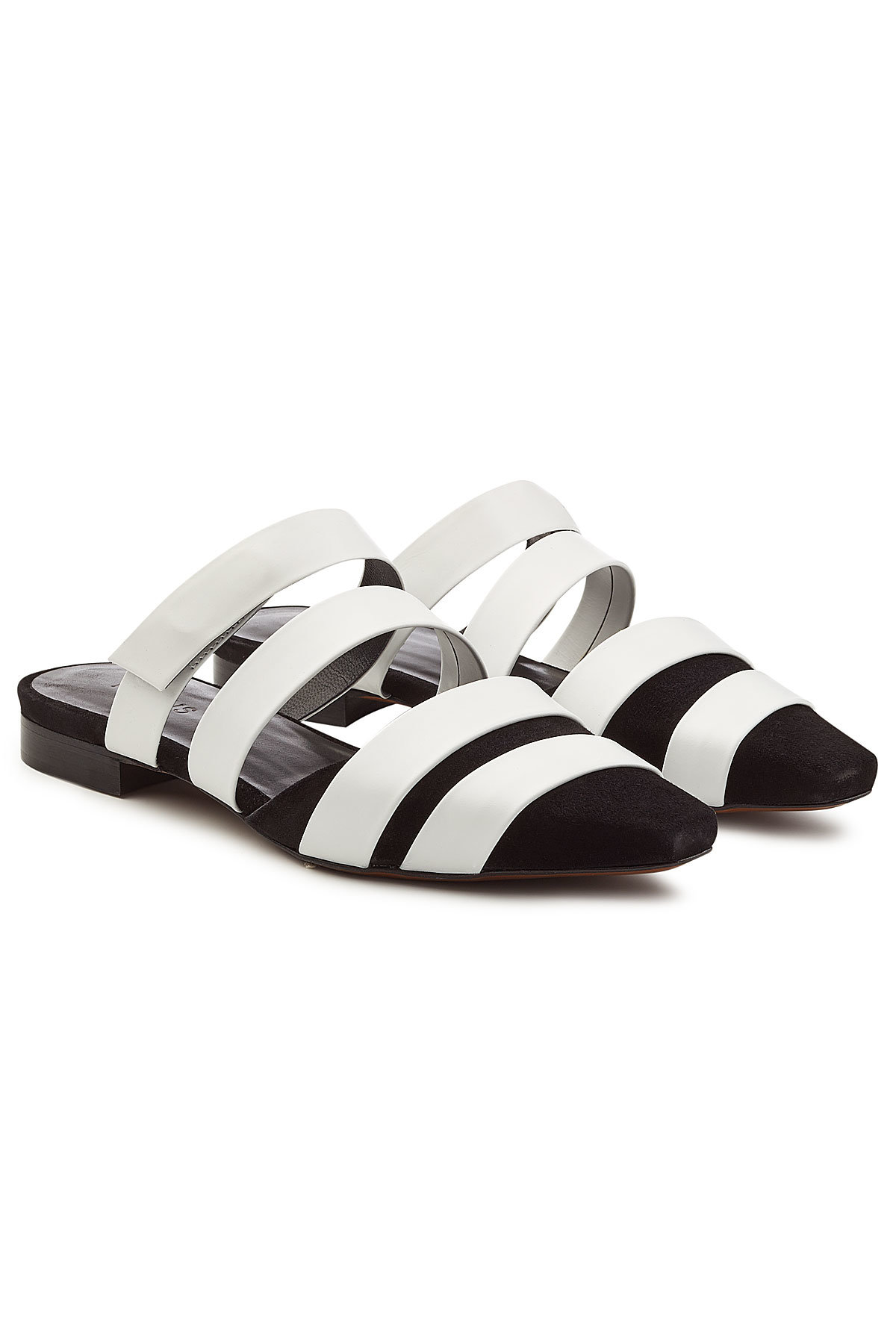 Neous - Gomesa Slip-On Sandals in Leather and Suede