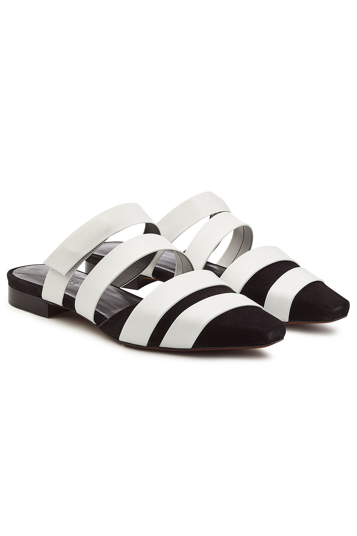 Gomesa Slip-On Sandals in Leather and Suede by Neous