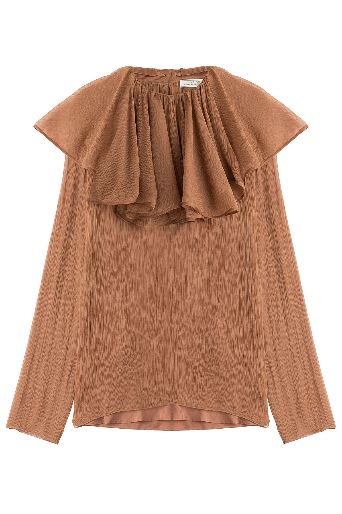 Nina Ricci - Silk Crepe Blouse with Ruffled Collar