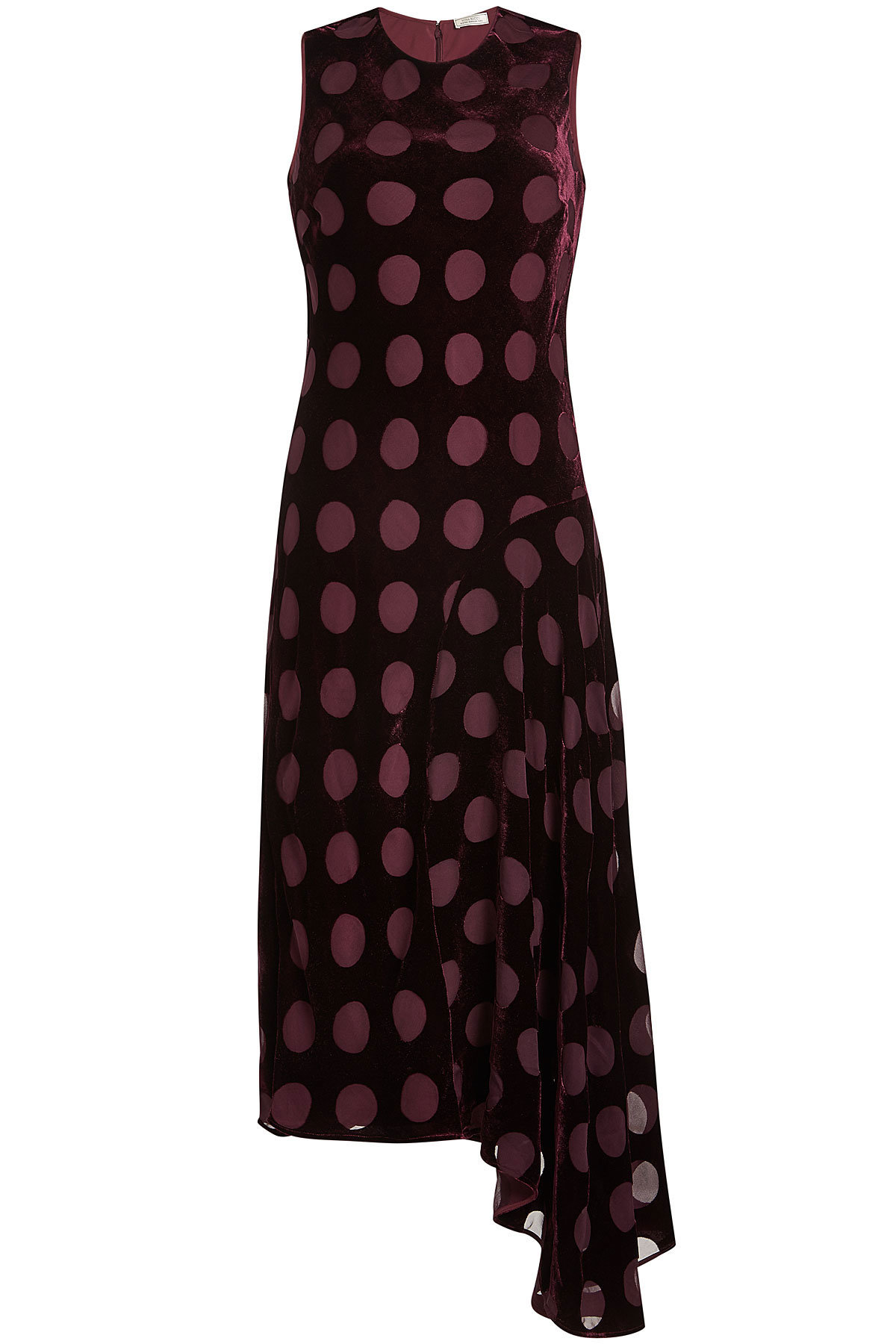 Velvet Dress with Chiffon Spots by Nina Ricci