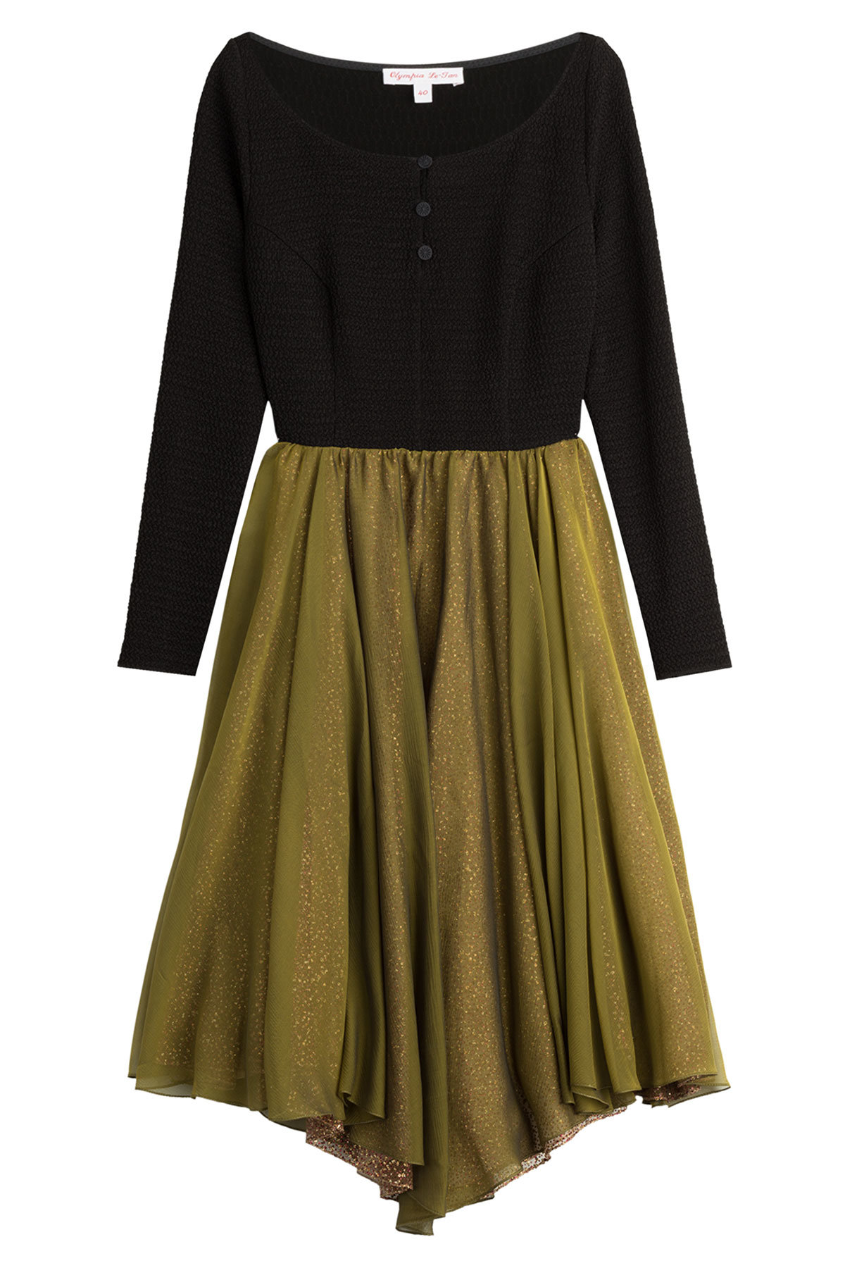 Olympia Le-Tan - Asymmetric Dress with Silk