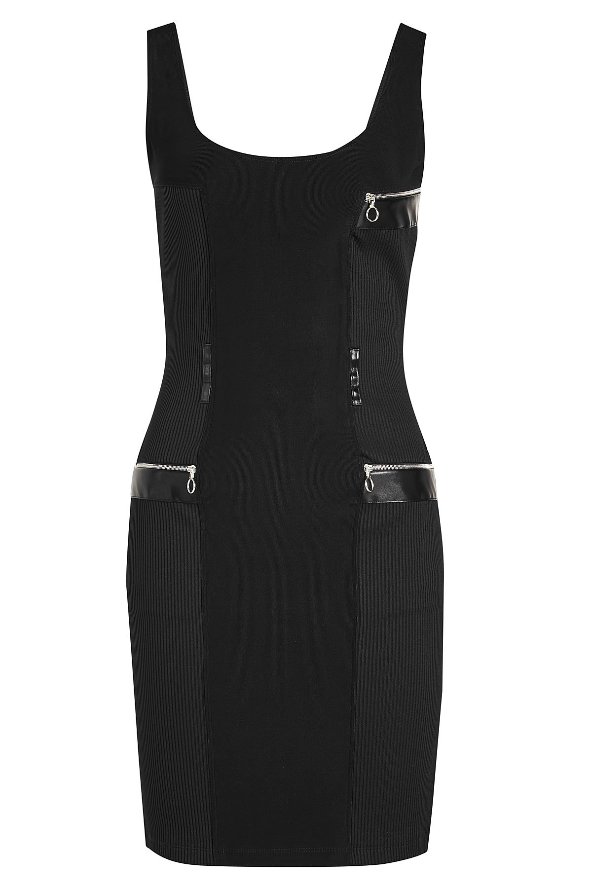 Fitted Tank Dress with Zipped Pockets by Paco Rabanne