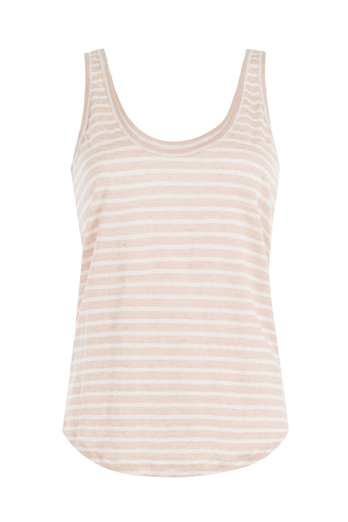 Paige - Striped Linen Tank Top
