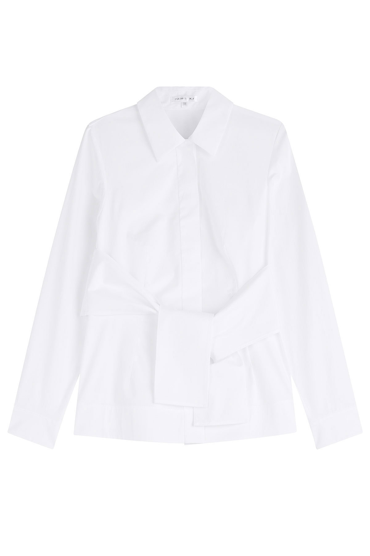 Belted Cotton Shirt by Paule Ka