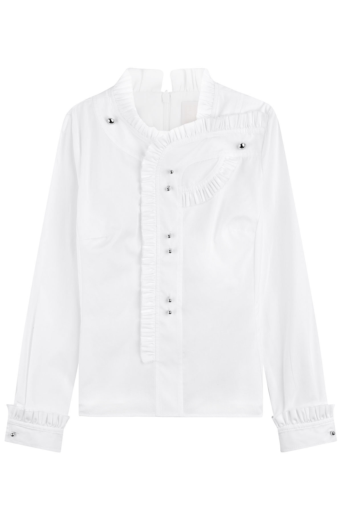 Embellished Cotton Blouse with Pleats by Peter Pilotto