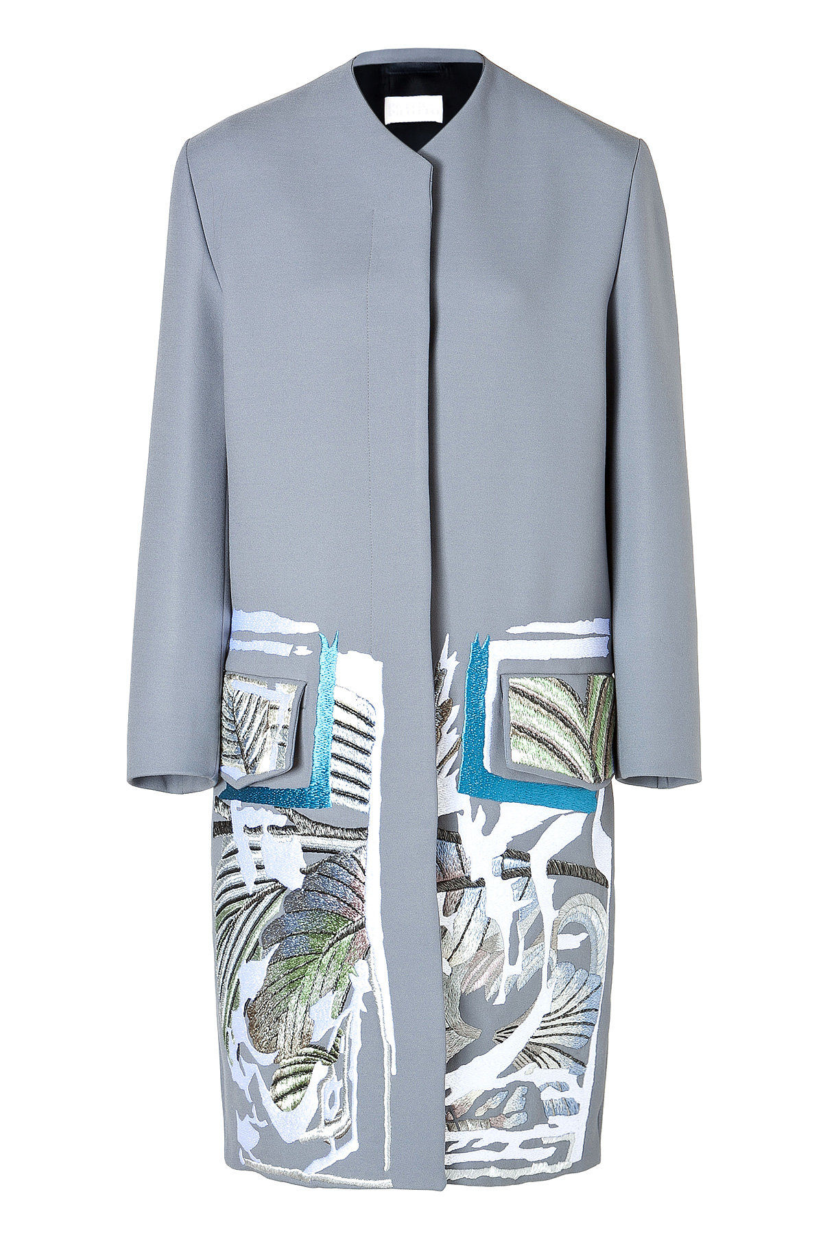 Peter Pilotto - Embroidered Coat in Stone