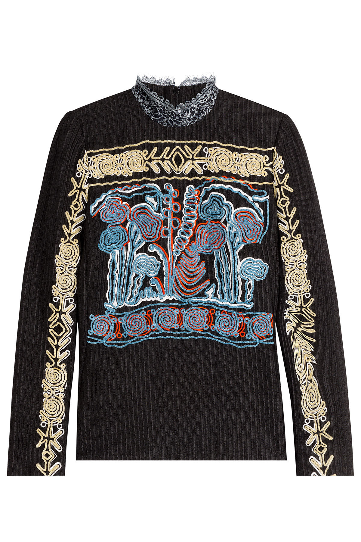 Peter Pilotto - Embroidered High Neck Top