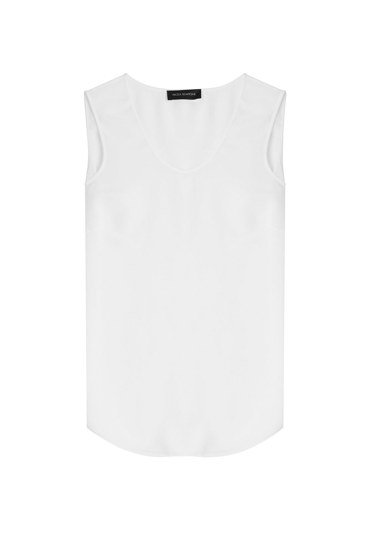 Piazza Sempione - Silk Shell with Gathered Neckline