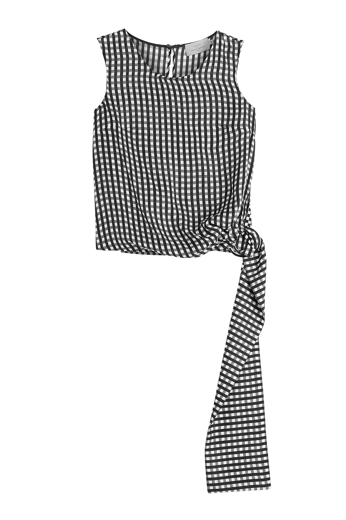 Printed Silk Shell with Tie by Preen