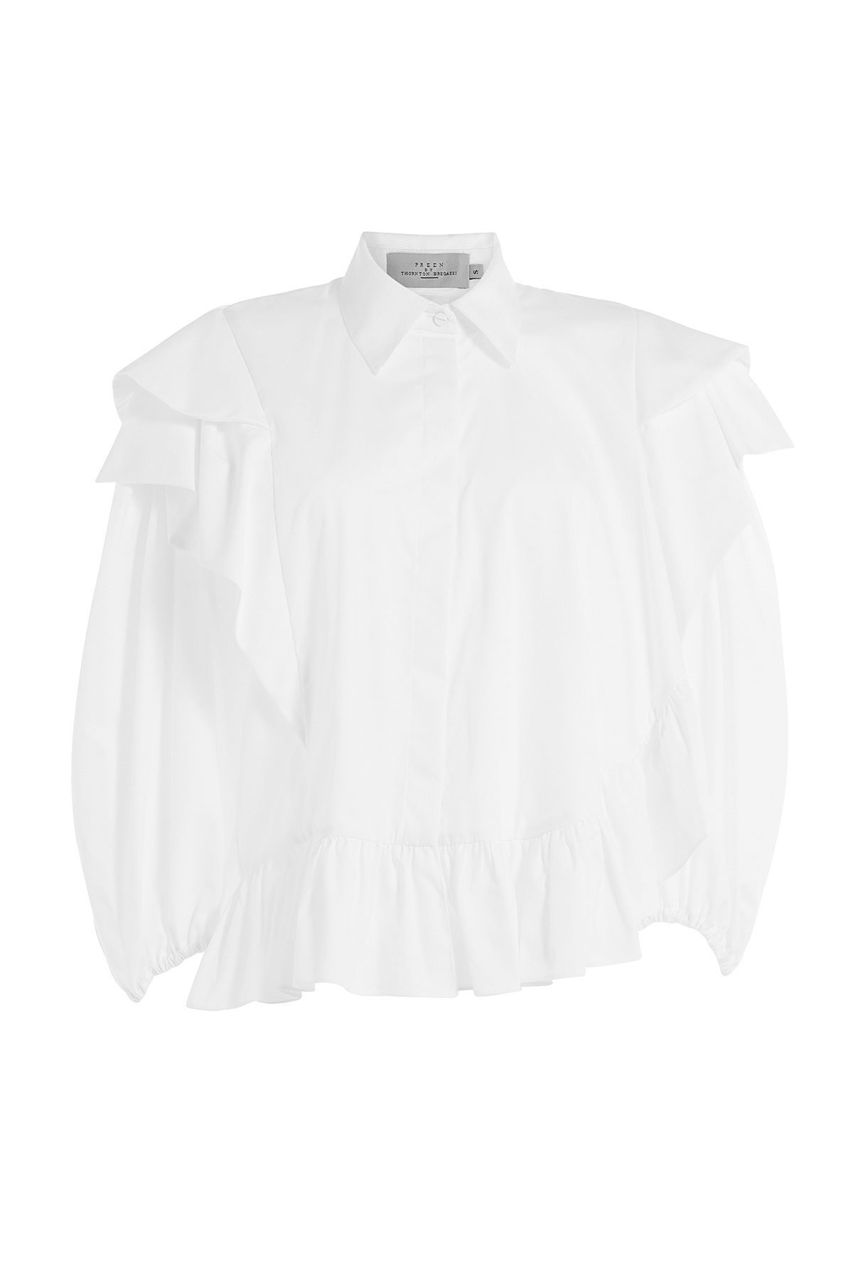 Preen - Ruffled Cotton Blouse