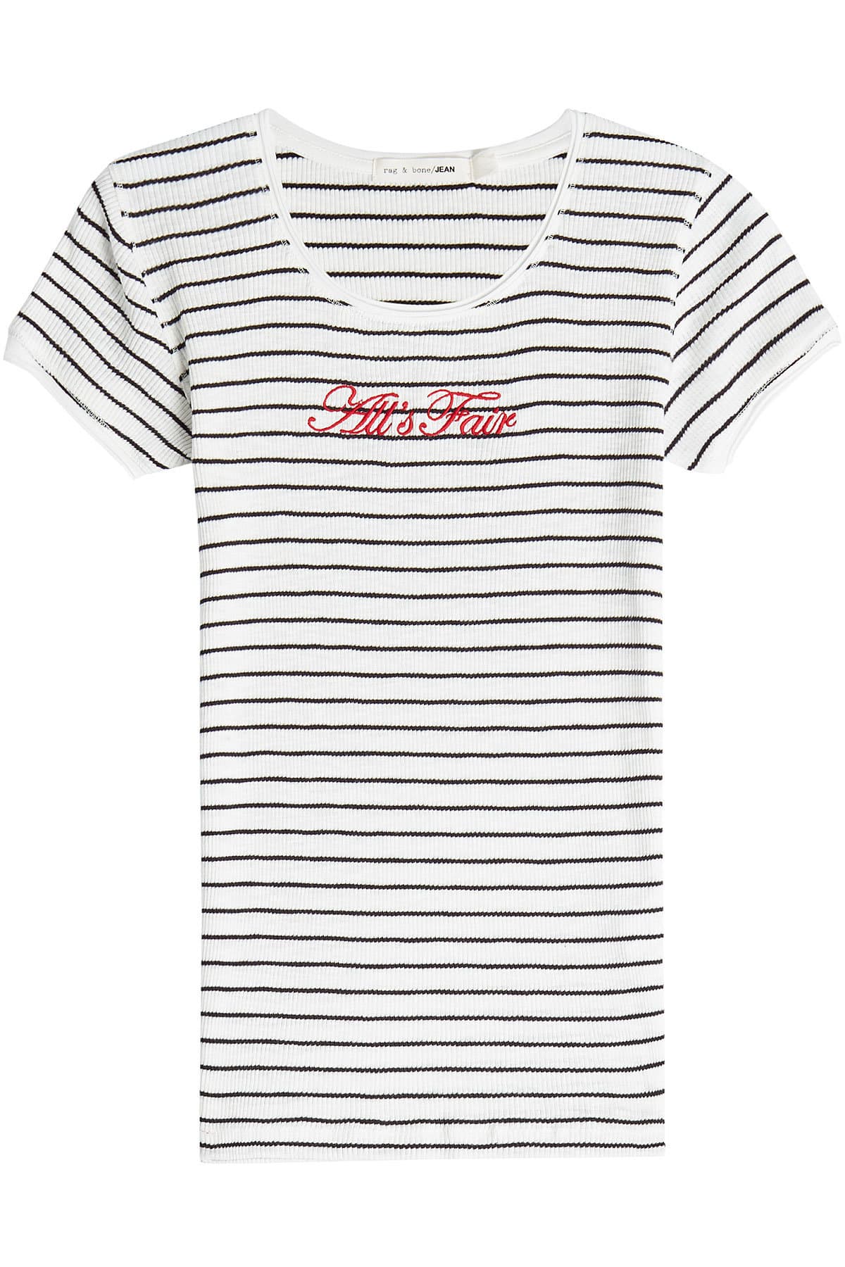 Rag & Bone - All's Fair Embroidered Cotton T-Shirt