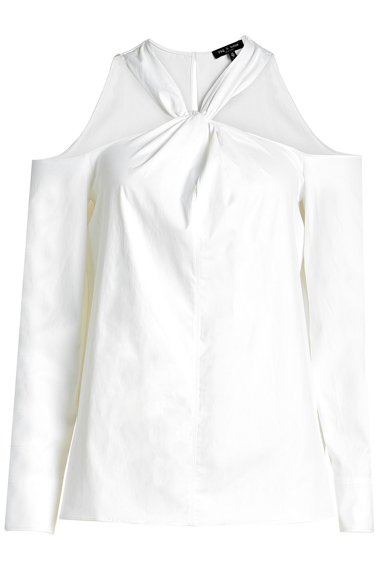Rag & Bone - Cold-Shoulder Top with Cotton