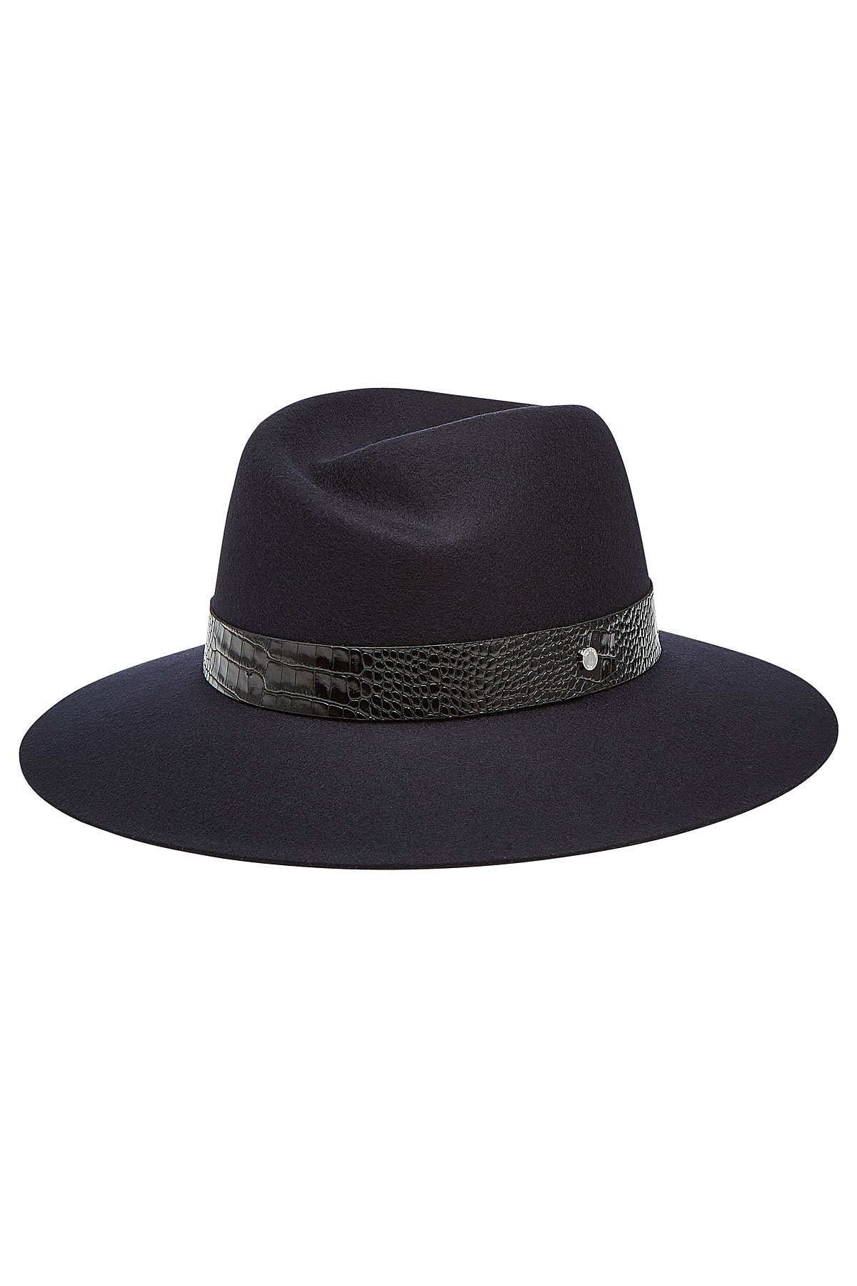 Rag & Bone - Wool Fedora with Embossed Leather