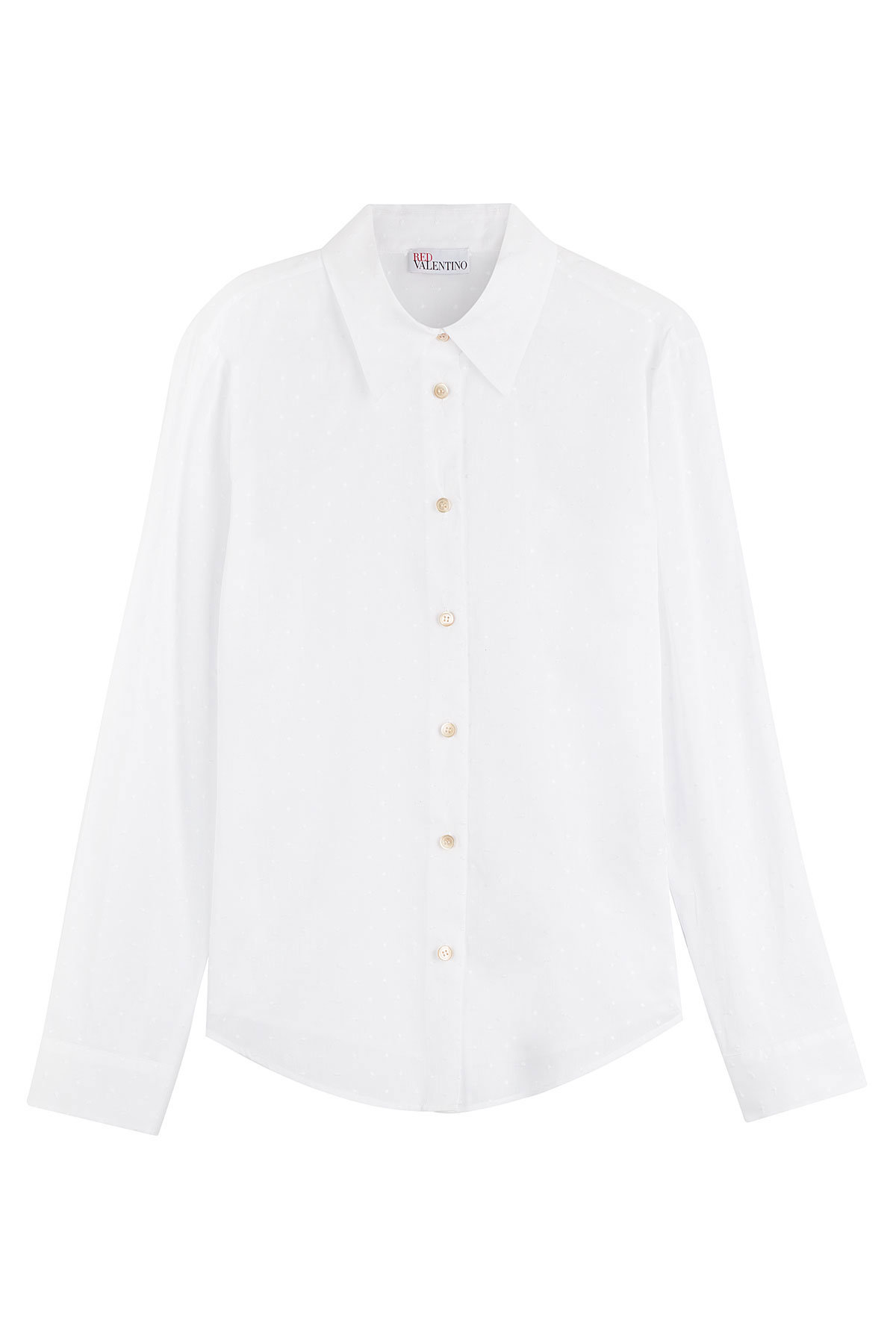 Cotton Dotted Swiss Shirt by Red Valentino